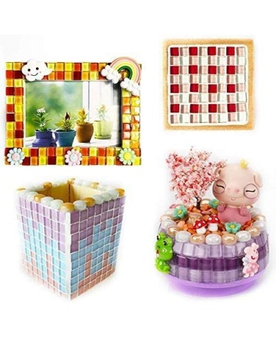 200g Mosaic Tile Glass Tiles for Art Crafts DIY Children Puzzle Handmade Materials Home Decor -3/4 Inch (20mm) (Purple) $15.6...