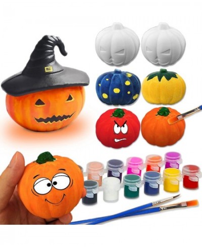 Halloween Pumpkin Crafts Kits for Kids Squishy Toys DIY Craft Halloween Activities Gifts Pumpkin Painting Decorating Thanksgi...