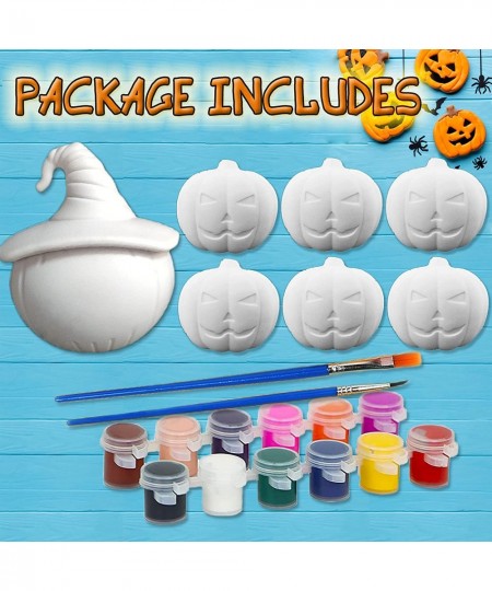 Halloween Pumpkin Crafts Kits for Kids Squishy Toys DIY Craft Halloween Activities Gifts Pumpkin Painting Decorating Thanksgi...