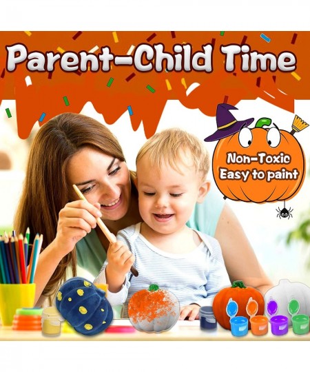 Halloween Pumpkin Crafts Kits for Kids Squishy Toys DIY Craft Halloween Activities Gifts Pumpkin Painting Decorating Thanksgi...