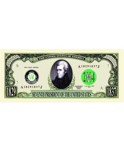 Andrew Jackson Million Dollar Bill in Banknote Protector $15.51 - Gags & Practical Joke Toys