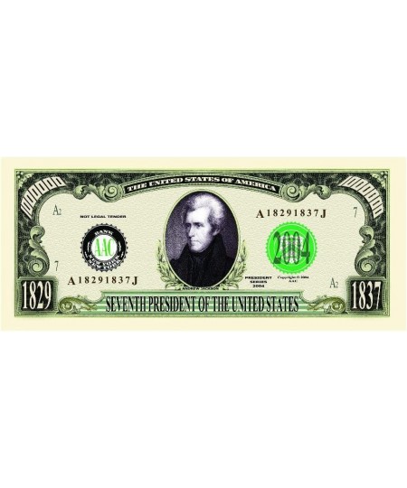 Andrew Jackson Million Dollar Bill in Banknote Protector $15.51 - Gags & Practical Joke Toys