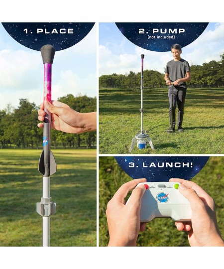 NASA Air Rocket Launcher Kit - Launch Model Rockets Up to 250 Feet with Compressed Air Pump It Up & Launch Your Rocket A Safe...