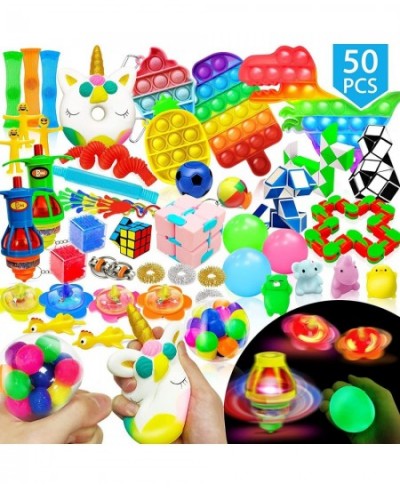 50Pcs Valentines Day Pop Sensory Fidget Party Favors Toys Set 24 Styles Stress Relief Toys Glow Stress Balls Dinosaur Poppers...