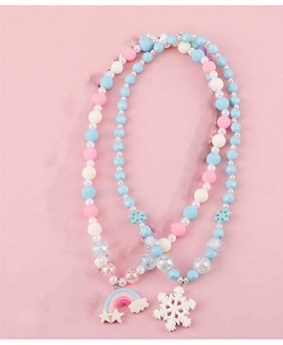 Cartoon Candy Color Bead Ball Choker Rainbow Snowflake Charm Pendant Necklaces for Boys Girls Delicate Jewelry $16.73 - Kids'...