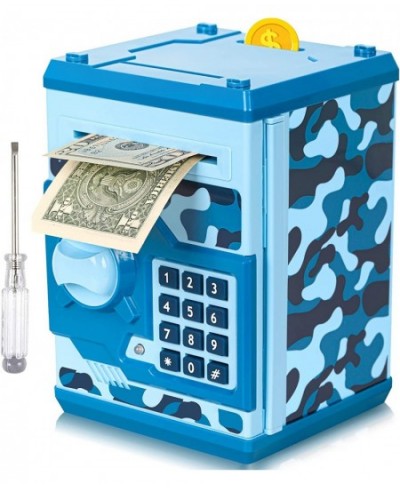 ATM Piggy Bank for Boys Girls Mini ATM Coin Bank Money Saving Box with Password Kids Safe Money Jar for Adults with Auto Grab...