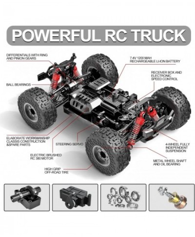 Remote Control Car 1:16 Scale 45Km/h 4WD RC Car Waterproof Drift Off-Road High Speed Remote Control Car with Two Rechargeable...