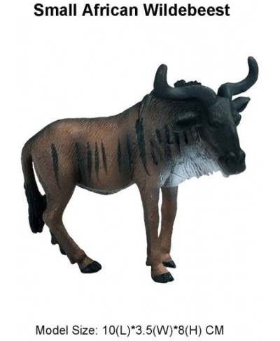 Animal Figures Realistic Plastic Small African Wildebeest Animal Action Model Science Project Learning Educational Toys Birth...