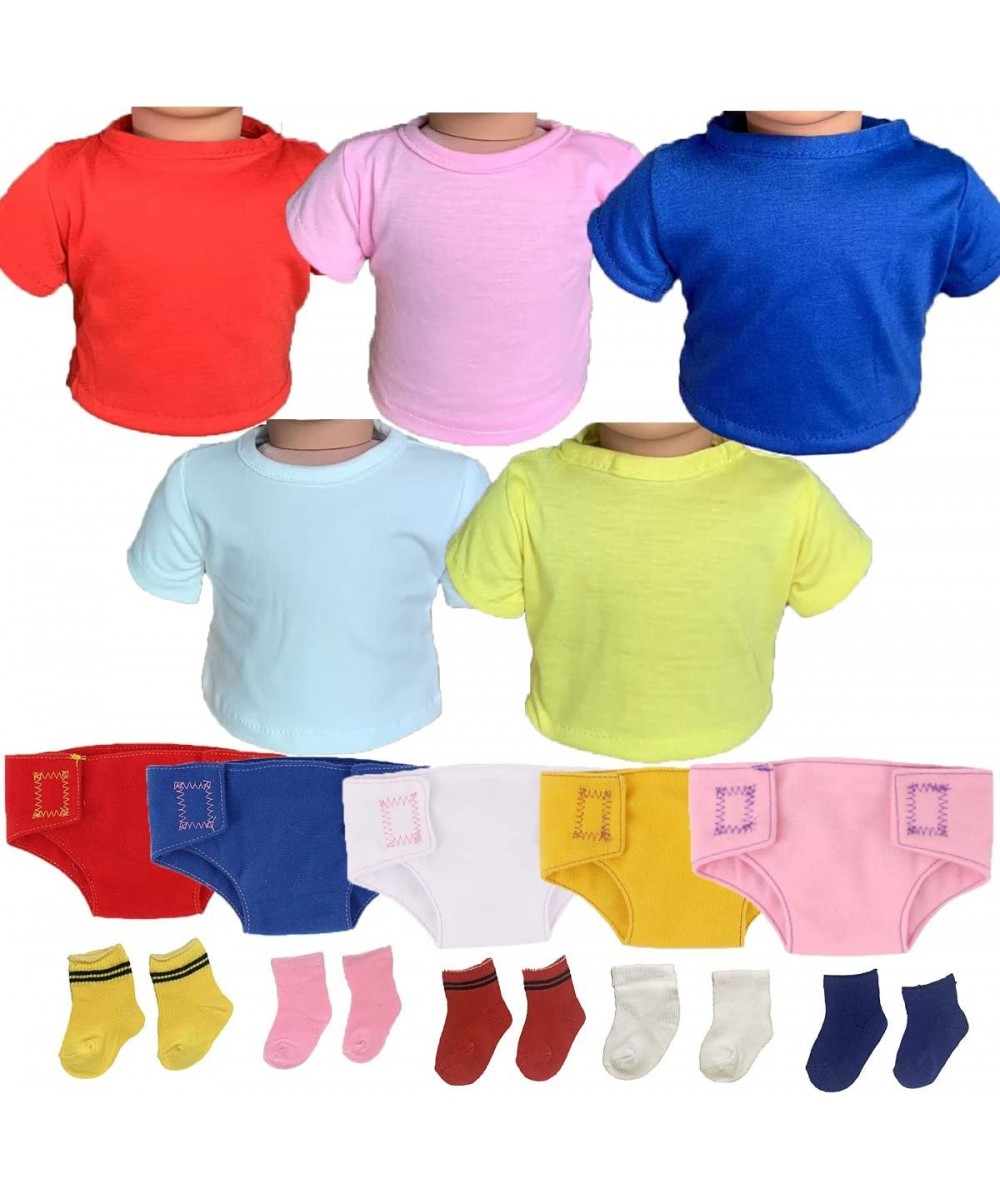 18 inch Doll Clothes 5sets（5 T-Shirts 5 Underwears 5 Socks） Fits 18 inch American Girl Doll Our Generation Doll and More $30....