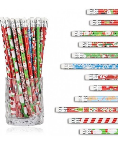 Christmas Pencils for Kids Party Supplies Favors - Multicolored Snowman Santa Claus Christmas Tree Pencils Christmas Xmas Sta...