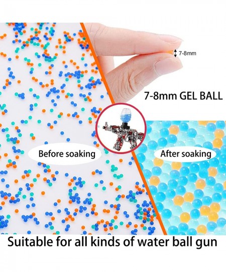 Water Ball Beads Refill Ammo 7-8 mm Water Bullets Beads Gel Ball for Kids Toys Non-Toxic Eco Friendly Gel Beads Blaster Ammo ...