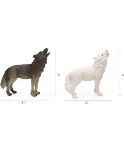 9pcs Wolf Toy Figurines Wolf Animals Figures for Kids Wolf Toy Playset Cake Toppers Decoration $39.31 - Play Figure Playsets