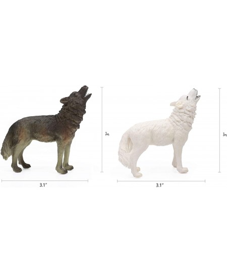 9pcs Wolf Toy Figurines Wolf Animals Figures for Kids Wolf Toy Playset Cake Toppers Decoration $39.31 - Play Figure Playsets