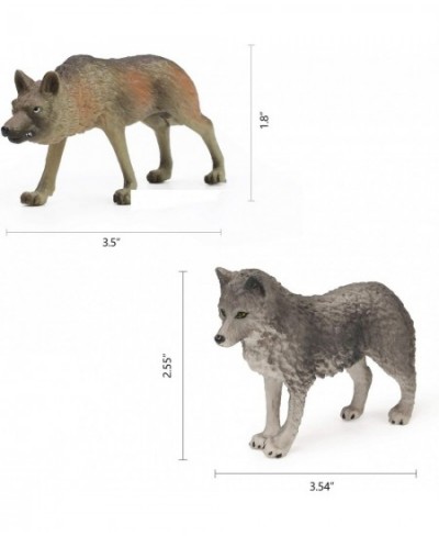 9pcs Wolf Toy Figurines Wolf Animals Figures for Kids Wolf Toy Playset Cake Toppers Decoration $39.31 - Play Figure Playsets