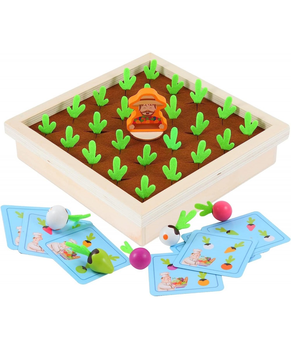 Montessori Wooden Educational Toys: Carrot Harvest Learning Game for Toddlers 2 3 4 Years Old Boys Girls Shape Color Sorting ...