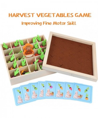 Montessori Wooden Educational Toys: Carrot Harvest Learning Game for Toddlers 2 3 4 Years Old Boys Girls Shape Color Sorting ...