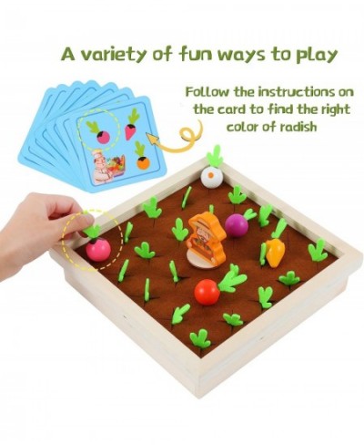 Montessori Wooden Educational Toys: Carrot Harvest Learning Game for Toddlers 2 3 4 Years Old Boys Girls Shape Color Sorting ...