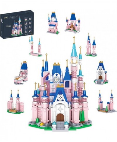 Pink Girls Princess Castle 8 in 1 Building Blocks Toys 596 PCS Compatible with Lego Friends Disney Creative Building Kit Toys...