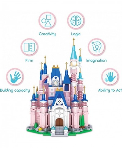 Pink Girls Princess Castle 8 in 1 Building Blocks Toys 596 PCS Compatible with Lego Friends Disney Creative Building Kit Toys...