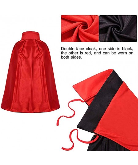 Vampire Cloak Reversible Kids Halloween Cape Wizard Costume Accessories Stand-Up Collar Witch Capes for Halloween Themed Part...