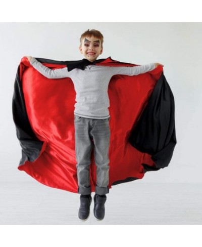 Vampire Cloak Reversible Kids Halloween Cape Wizard Costume Accessories Stand-Up Collar Witch Capes for Halloween Themed Part...