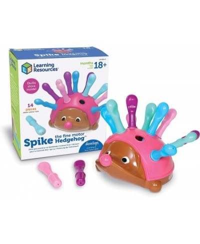 Spike The Fine Motor Hedgehog Pink - 14 Pieces Ages 18+ months Fine Motor and Sensory Toy Educational Toys for Toddlers Monte...