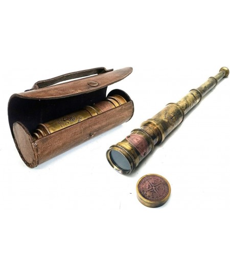 Scout Regiment Brass Telescope 19" London 1940 Broadhurt Clarkson Antique Replica Spyglass Scope High Resolution DF Lens Bril...