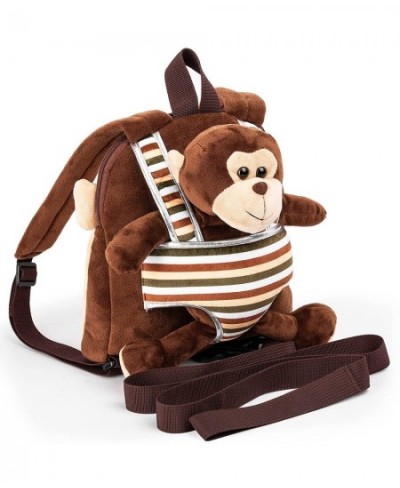 Cute Monkey Toy Toddler Backpack With Leash – Kids Stuffed Animal Toy Backpack For Boy Girl – Kids Backpacks For Boys And Gir...