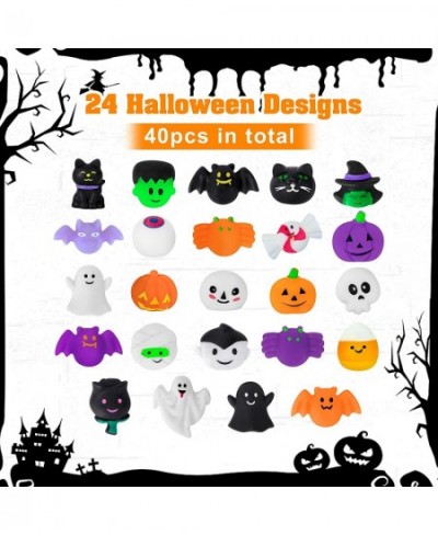 40 Pcs Halloween Mochi Squishy Toys Kawaii Cute Relief Toys for Halloween Party Favors Pumpkin Spider Squishies Halloween Toy...