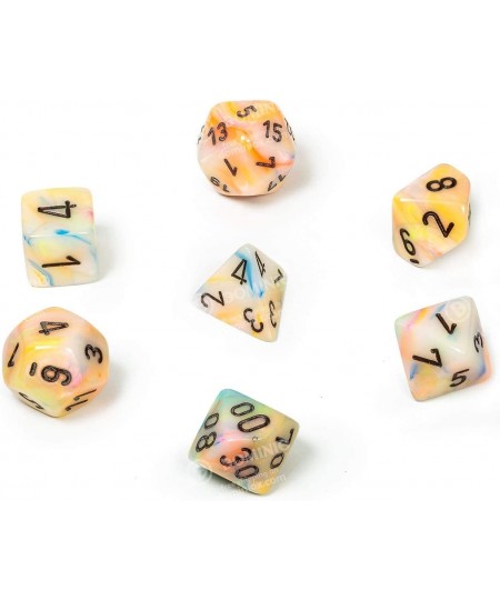 DND Dice Set-D&D Dice-16mm Festive Circus and Black Plastic Polyhedral Dice Set-Dungeons and Dragons Dice Includes 7 Dice - D...