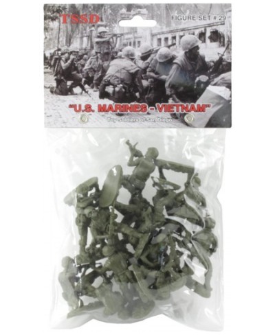 TSSD Vietnam UNITED STATES MARINES: 16 OD GREEN 1:32 Plastic Army Men Figures $53.93 - Play Figure Playsets