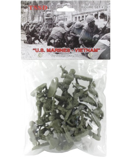 TSSD Vietnam UNITED STATES MARINES: 16 OD GREEN 1:32 Plastic Army Men Figures $53.93 - Play Figure Playsets