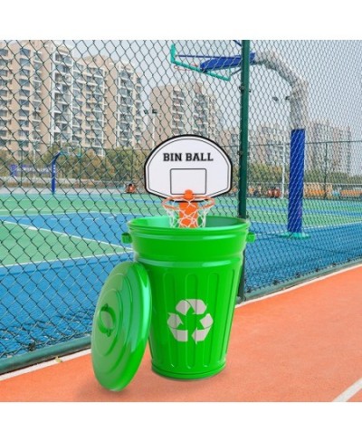 Trash Can Basketball Set Includes Clip-On Hoop with Backboard Inflatable Ball and Pump Fun Indoor Basketball Hoop for Kids Of...