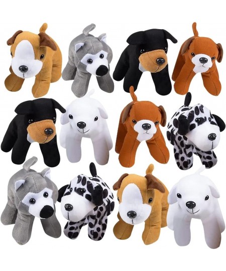 Dog Plush Assortment - Set of 12 - Soft and Cuddly Stuffed Animals for Toddlers - 6 Cute Puppy Designs - Fun Birthday Party F...