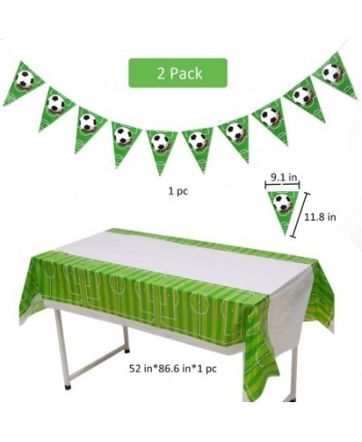 146 Pcs Soccer Disposable Tableware Set Sport Theme Party Decorations Soccer Balloons Tablecloth Banner Plates Napkins Cups P...