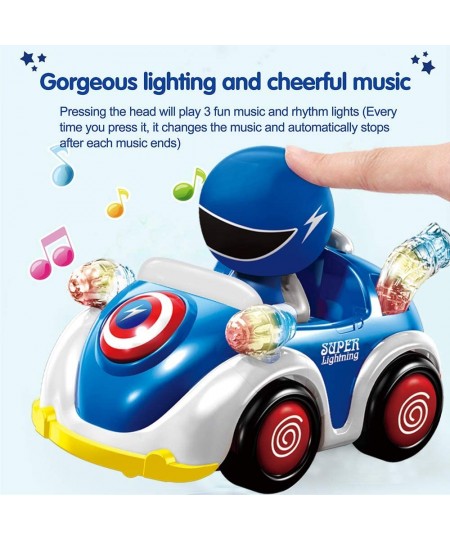 RC Toys Remote Control Car for 1 2 3 4 5 6 Year Old Baby Toddlers Children STEM RC Cartoon Race Car Toys for Kids with Music ...