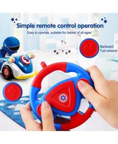 RC Toys Remote Control Car for 1 2 3 4 5 6 Year Old Baby Toddlers Children STEM RC Cartoon Race Car Toys for Kids with Music ...