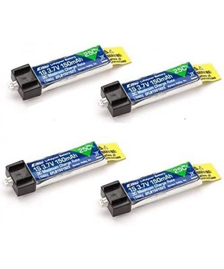 (Ship from USA) E-flite EFLB1501S25 Blade MCX MCX2 4 PACKS 150mAh 1S 3.7V 25C LiPo Battery $56.99 - Hobby Remote & App Contro...