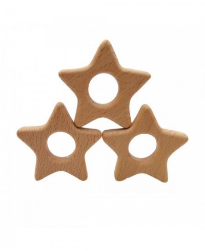 Lovely Cartoon Wood Star Teether Pure Natural Animal Shape Beech Wooden Handmade Pattern DIY Jewelry Making Necklace Pendant ...