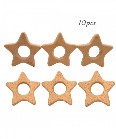 Lovely Cartoon Wood Star Teether Pure Natural Animal Shape Beech Wooden Handmade Pattern DIY Jewelry Making Necklace Pendant ...