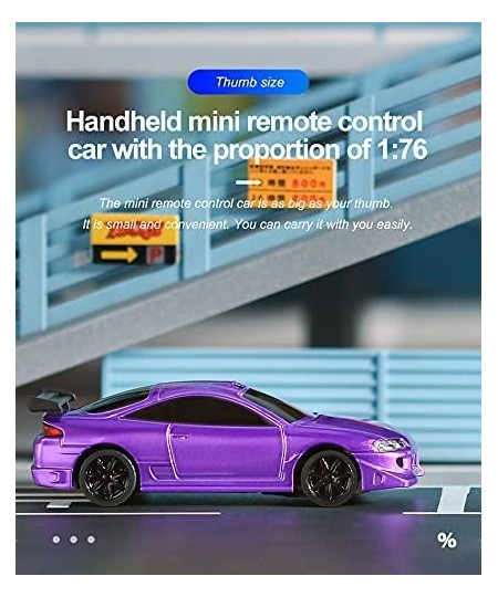 1:76 RC Sport car Table Racing Top Racing Innovation Technology 1:76 Remote Control Mini Model Car Toys (Purple) $110.55 - Re...