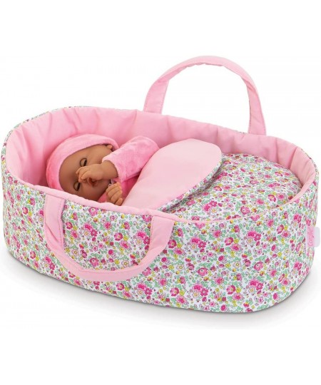 Baby Doll Carry Bed - Floral Print Design with Reversible Blanket fits 12" Baby Dolls $54.44 - Dolls