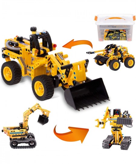 STEM Toys Building Sets for Boys Age 8-12 Construction Engineering Kit Builds 4 Excavator Toy Models. for Boys Age 8 9 10 11 ...