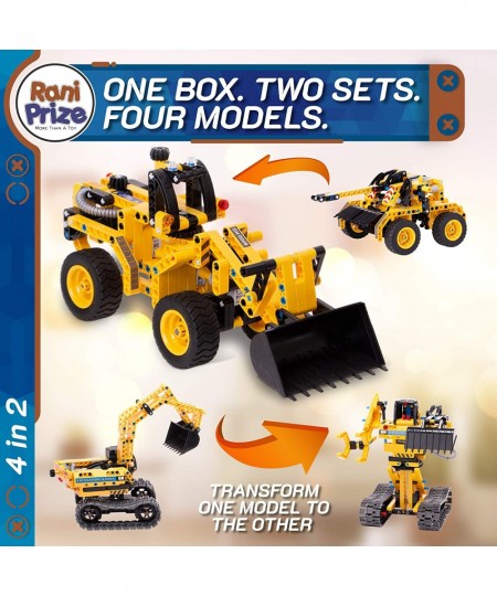 STEM Toys Building Sets for Boys Age 8-12 Construction Engineering Kit Builds 4 Excavator Toy Models. for Boys Age 8 9 10 11 ...