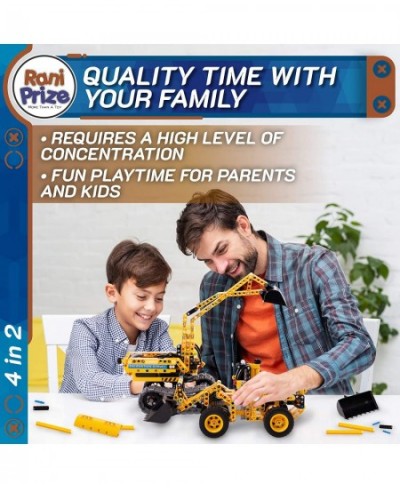 STEM Toys Building Sets for Boys Age 8-12 Construction Engineering Kit Builds 4 Excavator Toy Models. for Boys Age 8 9 10 11 ...