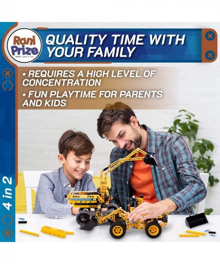 STEM Toys Building Sets for Boys Age 8-12 Construction Engineering Kit Builds 4 Excavator Toy Models. for Boys Age 8 9 10 11 ...