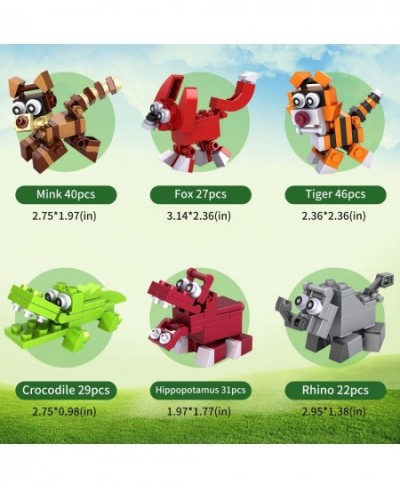 12 Pcs Pre Filled Animal Building Block Set 12 in 1 Mini Building Blocks Toys Assorted Toy Animal Building Blocks STEM Toys P...