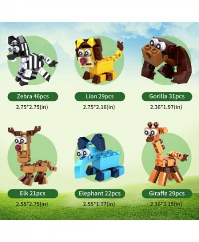 12 Pcs Pre Filled Animal Building Block Set 12 in 1 Mini Building Blocks Toys Assorted Toy Animal Building Blocks STEM Toys P...