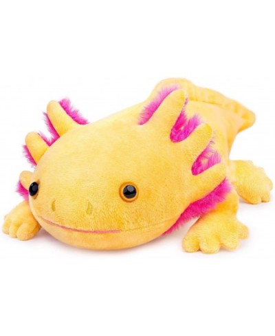 Large Axolotl Plush - Super Large Weighted Yellow Axolotl Stuffed Animal 33 Inches Long Realistic Cute Ambystoma Creepy Amphi...