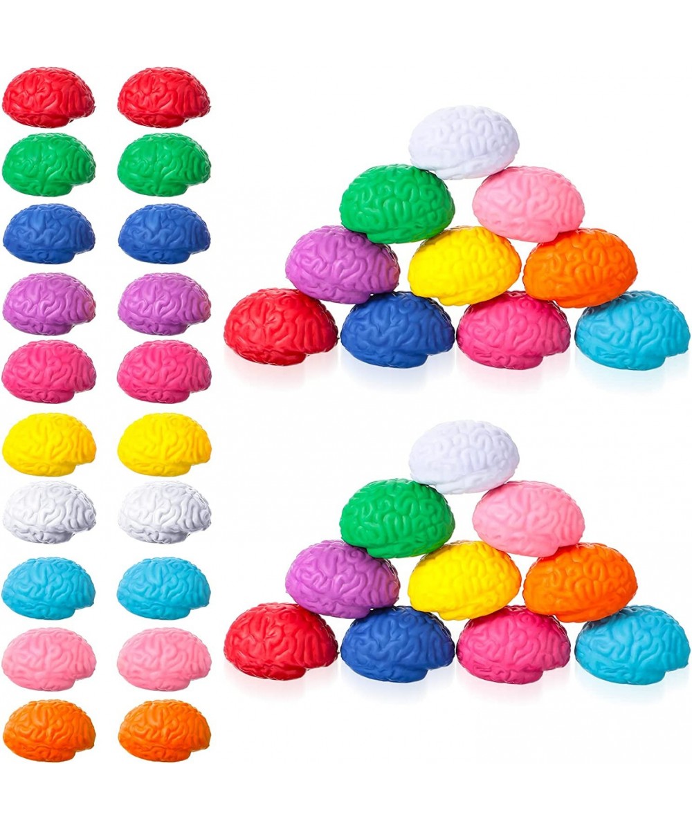 40 Pieces Brain Stress Ball Halloween Brain Toy PU Hand Muscle Exercise Pressure Ball Mini Brain Shaped Ball for Teens Adults...